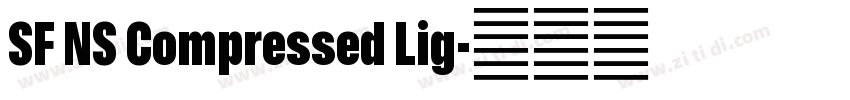 SF NS Compressed Lig字体转换